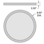Access Lighting 20882LEDD-BL/ACR Black Led Flush Mount Image 3