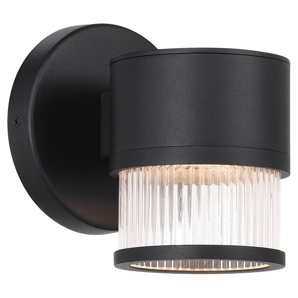Access Lighting 23030LEDDMG-BL/CRB Black Outdoor Led Wall Mount Image 1