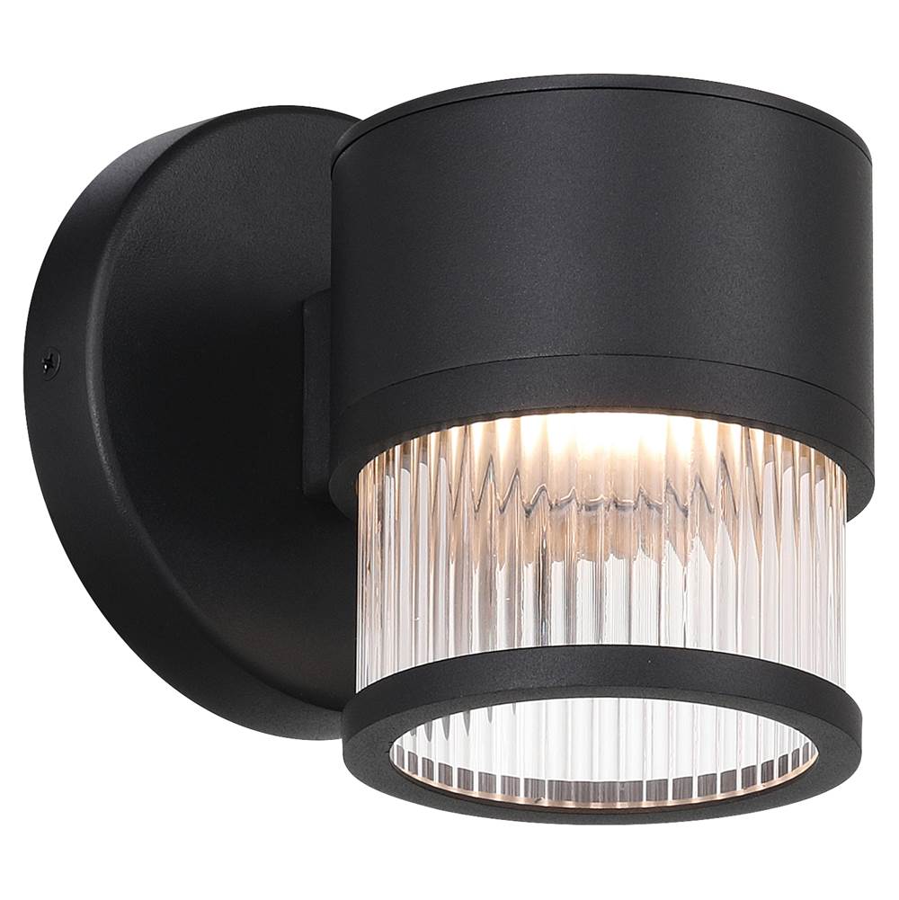 Access Lighting 23030LEDDMG-BL/CRB Black Outdoor Led Wall Mount Image 6