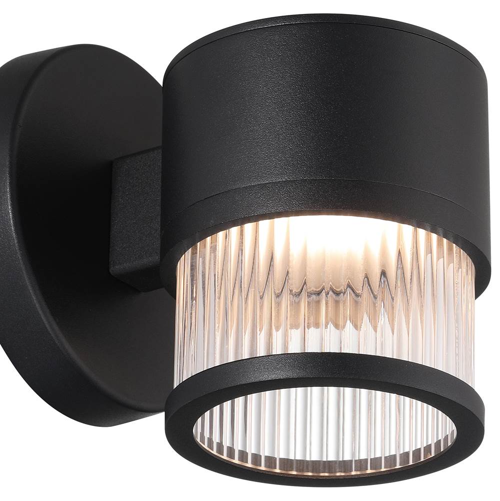 Access Lighting 23030LEDDMG-BL/CRB Black Outdoor Led Wall Mount Image 4