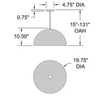 Access Lighting 23768-MWH Matte White 1 Light Pendant Image 3