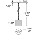 Access Lighting 23790-MBL Matte Black 1 Light Pendant Image 3