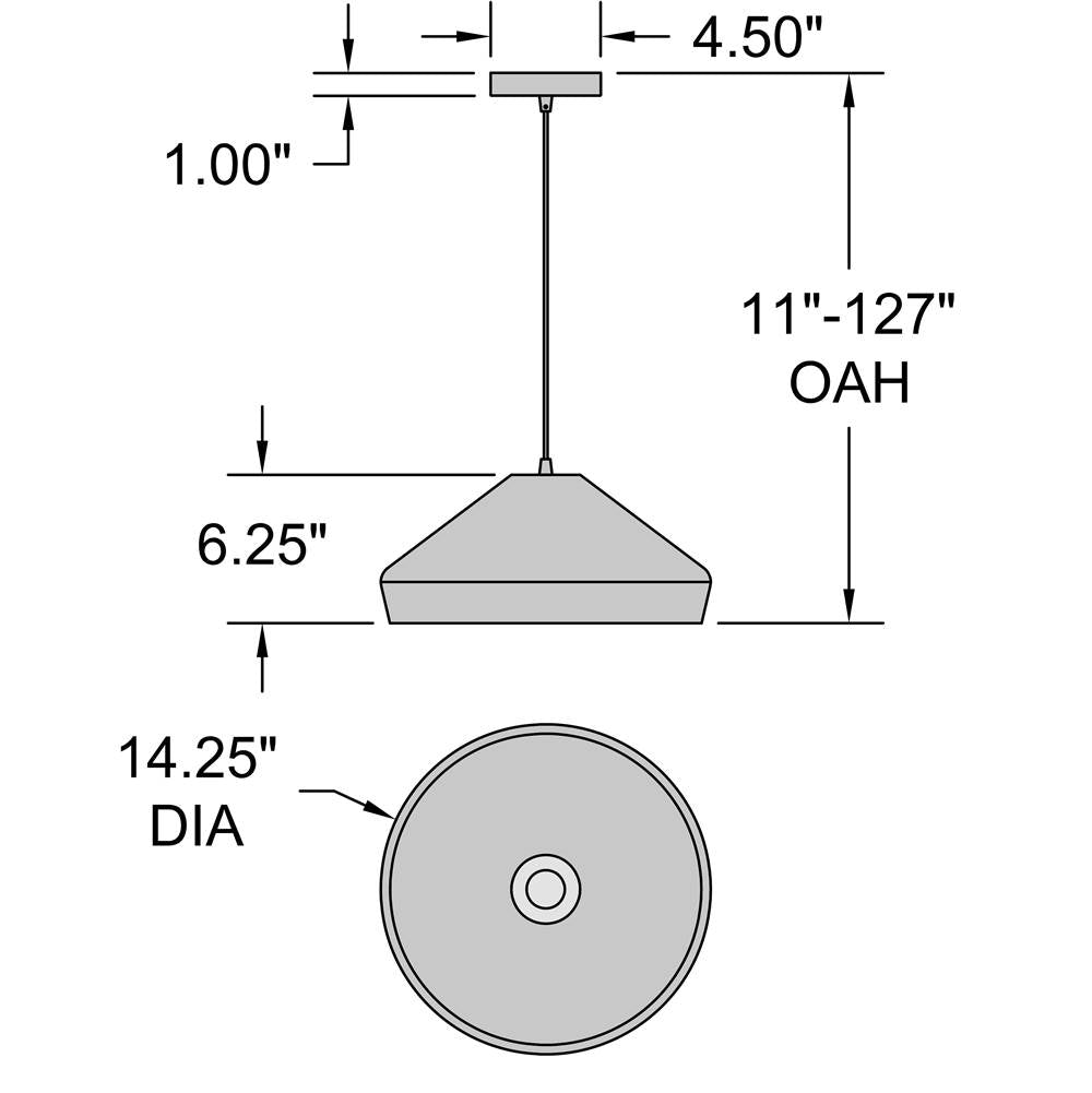 Access Lighting 23796-MBL Matte Black 1 Light Pendant Image 2