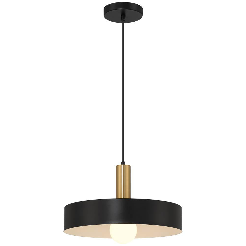Access Lighting 23798-BWA Black,Antique Brushed Brass 1 Light Pendant Image 1