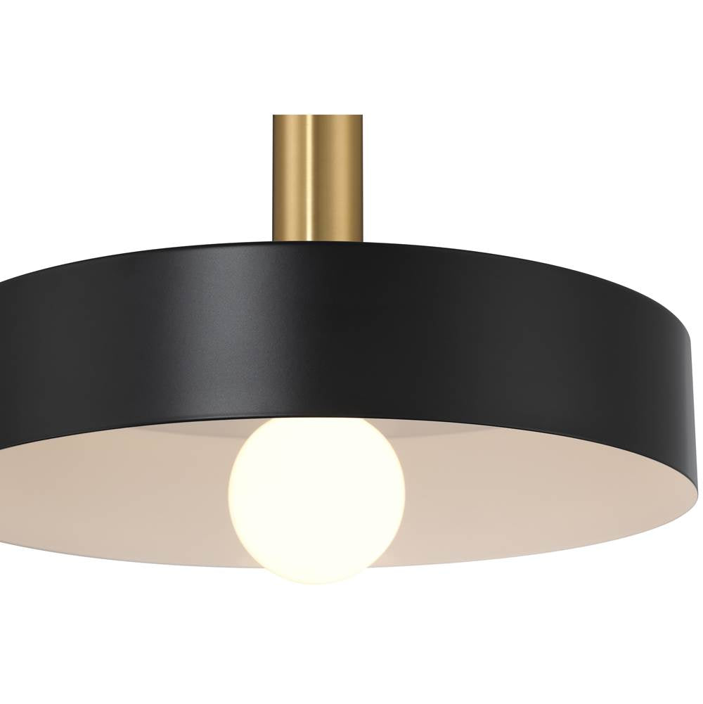 Access Lighting 23798-BWA Black,Antique Brushed Brass 1 Light Pendant Image 6