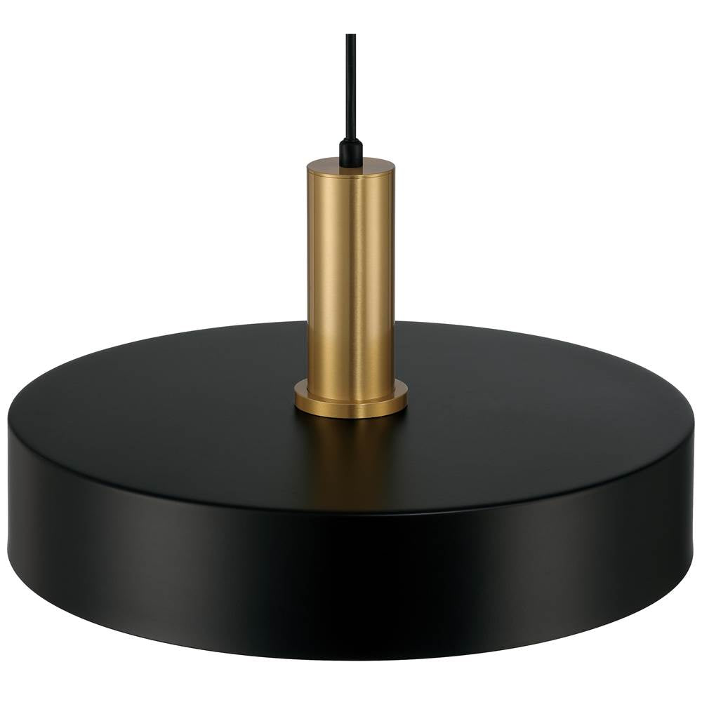 Access Lighting 23798-BWA Black,Antique Brushed Brass 1 Light Pendant Image 5