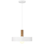 Access Lighting 23798-WH/WGN White,Wood Grain 1 Light Pendant Image 4