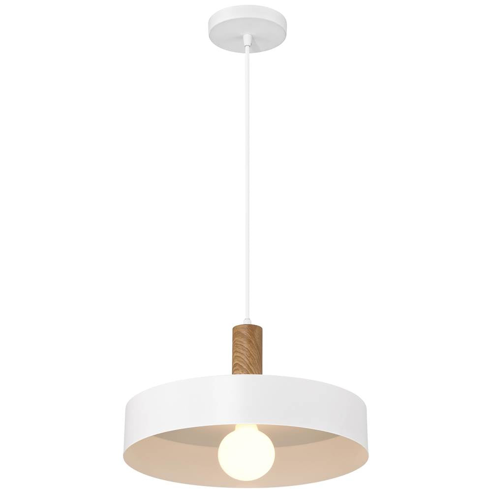 Access Lighting 23798-WH/WGN White,Wood Grain 1 Light Pendant Image 5