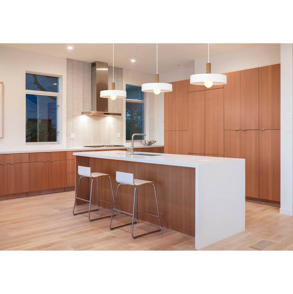 Access Lighting 23798-WH/WGN White,Wood Grain 1 Light Pendant Image 3