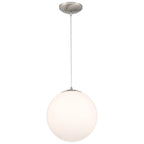 Access Lighting 23941-BS/OPL Brushed Steel Pearl Pendant Image 1