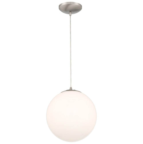 Access Lighting 23941-BS/OPL Brushed Steel Pearl Pendant Image 1