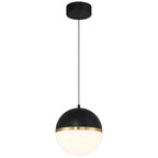 Access Lighting 23946LEDD-BWA/WHT Black,Antique Brushed Brass Led Pendant Image 1