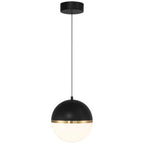 Access Lighting 23946LEDD-BWA/WHT Black,Antique Brushed Brass Led Pendant Image 5