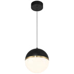 Access Lighting 23946LEDD-BWA/WHT Black,Antique Brushed Brass Led Pendant Image 6