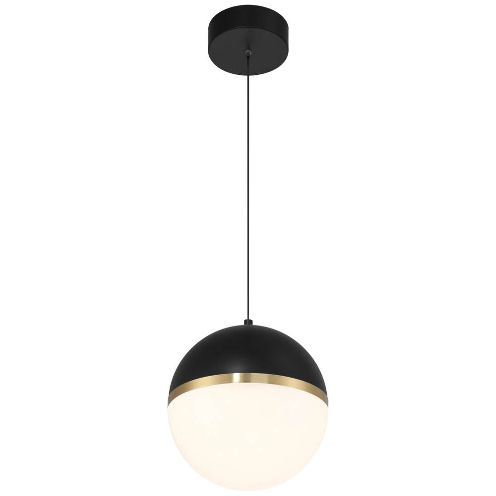Access Lighting 23946LEDD-BWA/WHT Black,Antique Brushed Brass Led Pendant Image 6