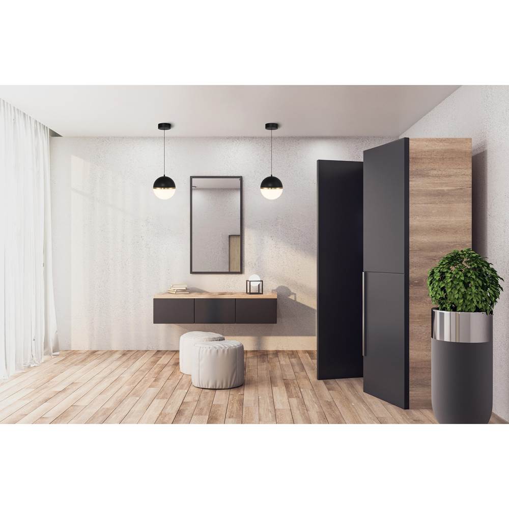 Access Lighting 23946LEDD-BWA/WHT Black,Antique Brushed Brass Led Pendant Image 3