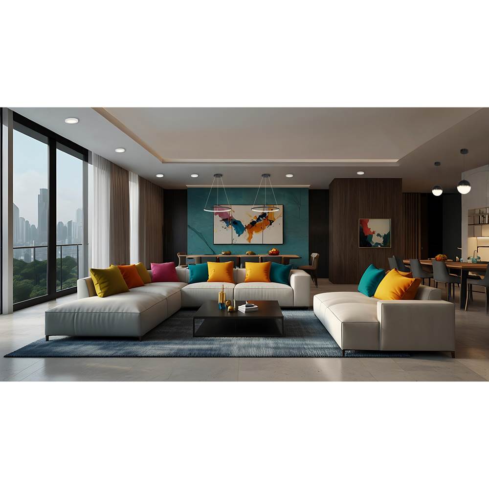 Access Lighting 23946LEDD-BWA/WHT Black,Antique Brushed Brass Led Pendant Image 4