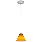 Access Lighting 28004-1C-BS/AMB Brushed Steel Pendant Image 4