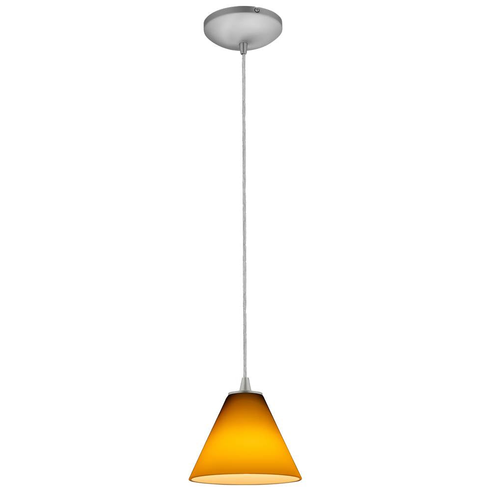 Access Lighting 28004-3C-BS/AMB Brushed Steel Led Pendant Image 4