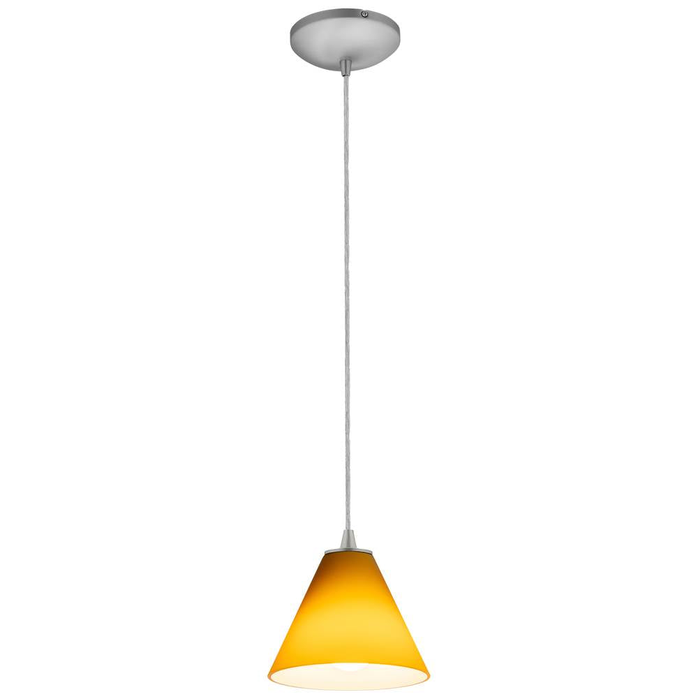 Access Lighting 28004-3C-BS/AMB Brushed Steel Led Pendant Image 1
