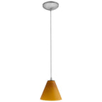 Access Lighting 28004-1C-BS/AMB Brushed Steel Pendant Image 2