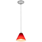 Access Lighting 28004-3C-BS/RED Brushed Steel Led Pendant Image 1