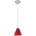 Access Lighting 28004-3C-BS/RED Brushed Steel Led Pendant Image 2