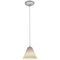 Access Lighting 28004-1C-BS/WHT Brushed Steel Pendant Image 1