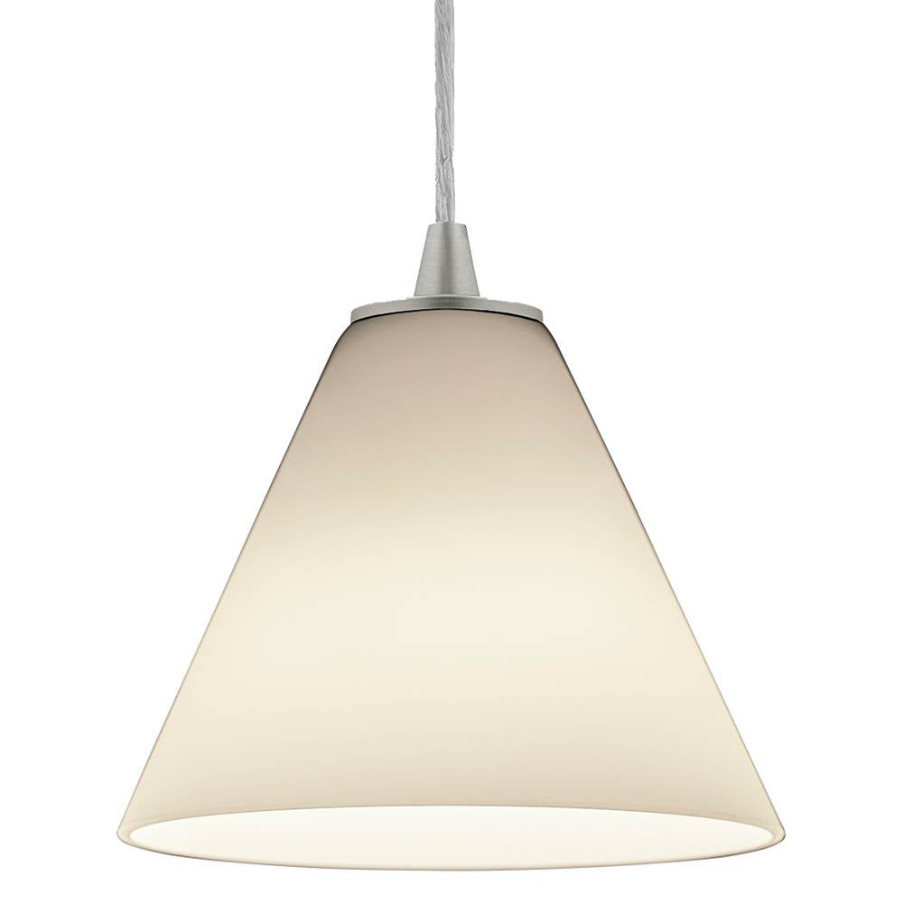 Access Lighting 28004-1C-BS/WHT Brushed Steel Pendant Image 3