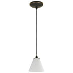 Access Lighting 28004-1C-ORB/WHT Oil Rubbed Bronze Pendant Image 2