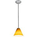 Access Lighting 28004-1R-BS/AMB Brushed Steel Pendant Image 1