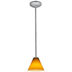 Access Lighting 28004-1R-BS/AMB Brushed Steel Pendant Image 4