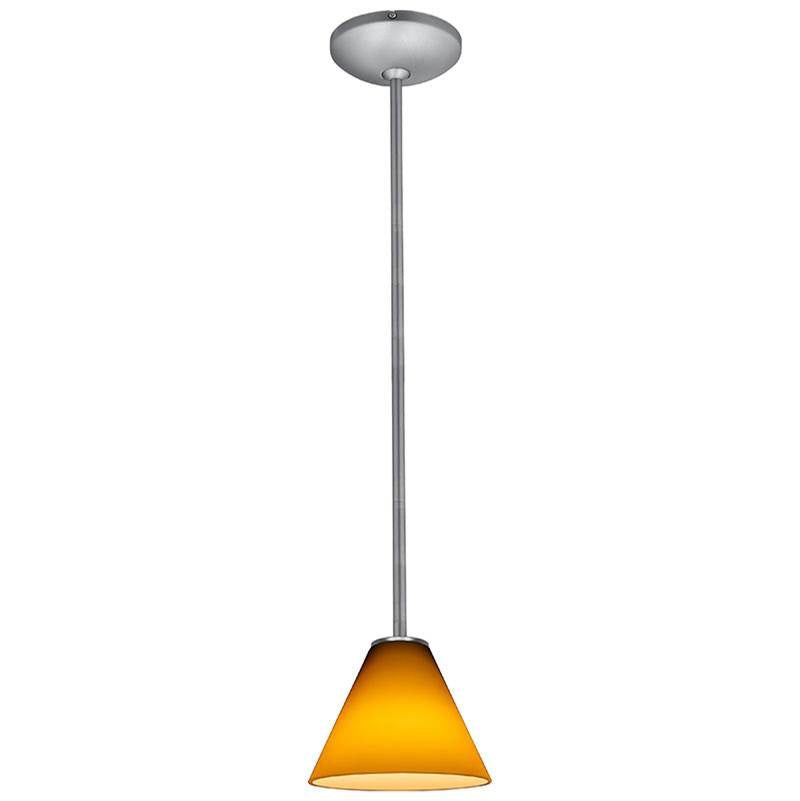 Access Lighting 28004-3R-BS/AMB Brushed Steel Led Pendant Image 4