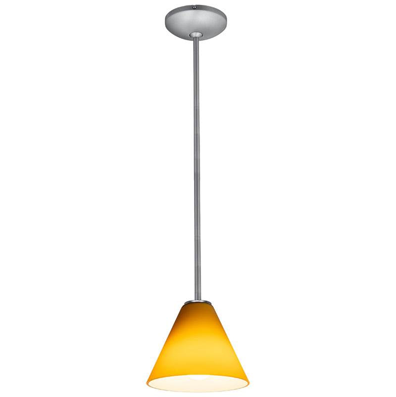 Access Lighting 28004-3R-BS/AMB Brushed Steel Led Pendant Image 1