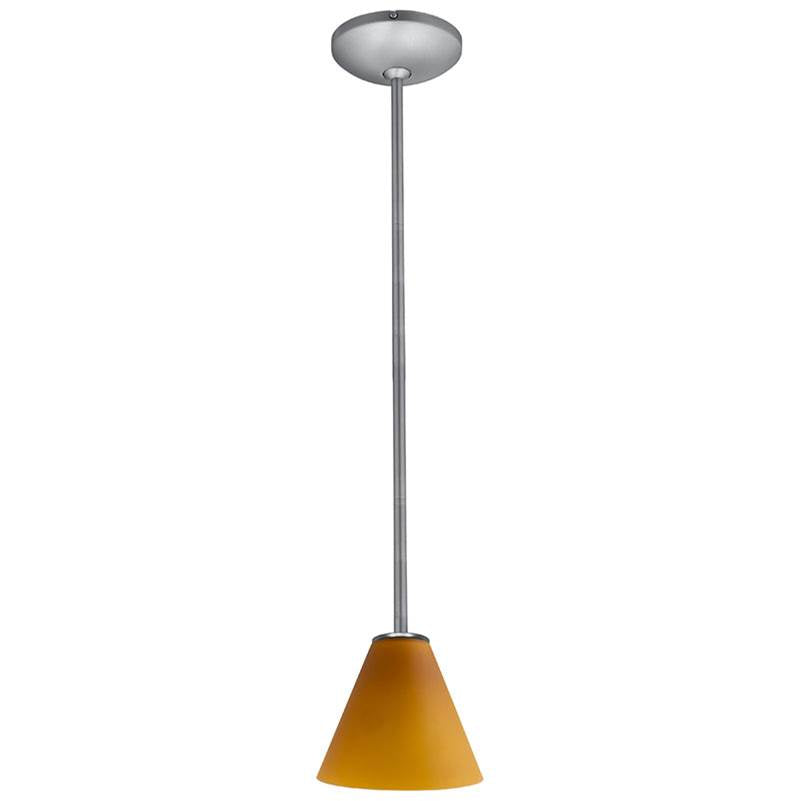 Access Lighting 28004-1R-BS/AMB Brushed Steel Pendant Image 2