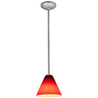 Access Lighting 28004-1R-BS/RED Brushed Steel Pendant Image 4