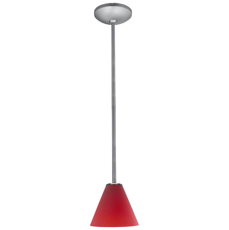Access Lighting 28004-3R-BS/RED Brushed Steel Led Pendant Image 2