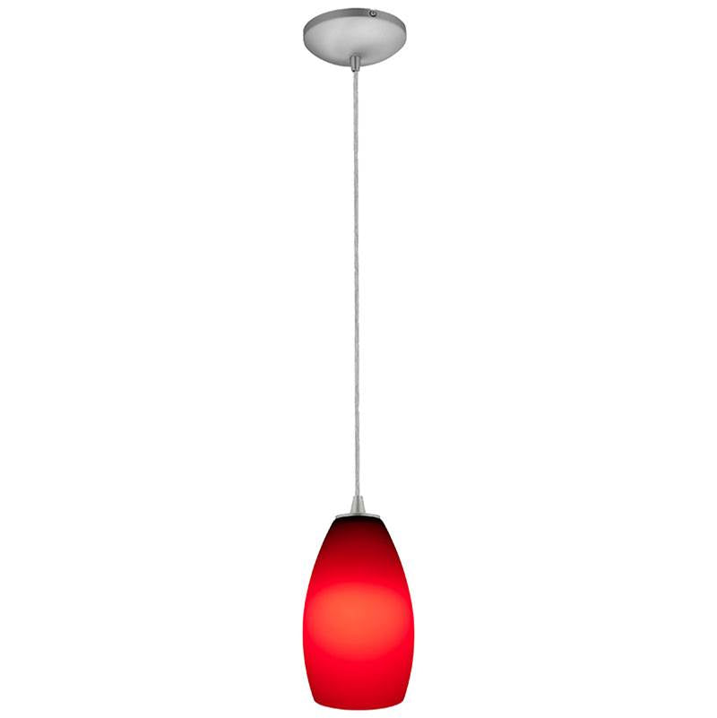 Access Lighting 28012-1C-BS/RED Brushed Steel Pendant Image 4