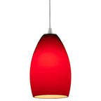Access Lighting 28012-1C-BS/RED Brushed Steel Pendant Image 3