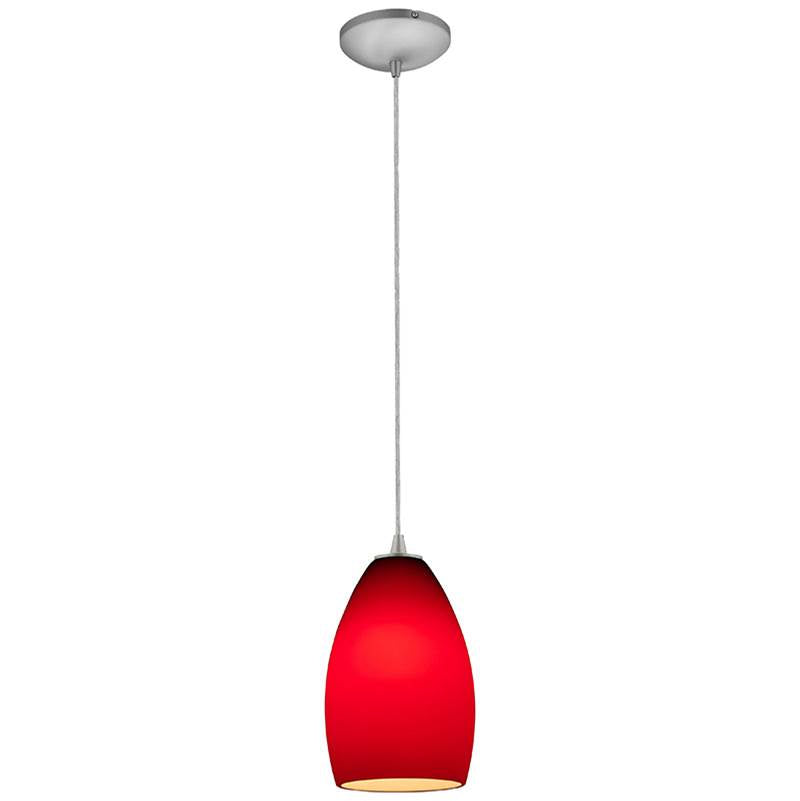 Access Lighting 28012-3C-BS/RED Brushed Steel Led Pendant Image 1