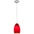 Access Lighting 28012-3C-BS/RED Brushed Steel Led Pendant Image 1