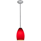 Access Lighting 28012-1R-BS/RED Brushed Steel Pendant Image 1