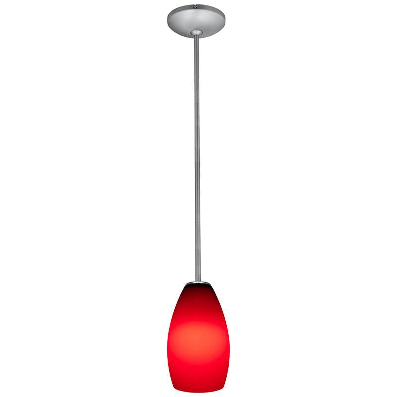Access Lighting 28012-1R-BS/RED Brushed Steel Pendant Image 4
