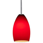 Access Lighting 28012-1R-BS/RED Brushed Steel Pendant Image 3