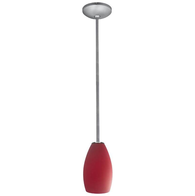 Access Lighting 28012-1R-BS/RED Brushed Steel Pendant Image 2
