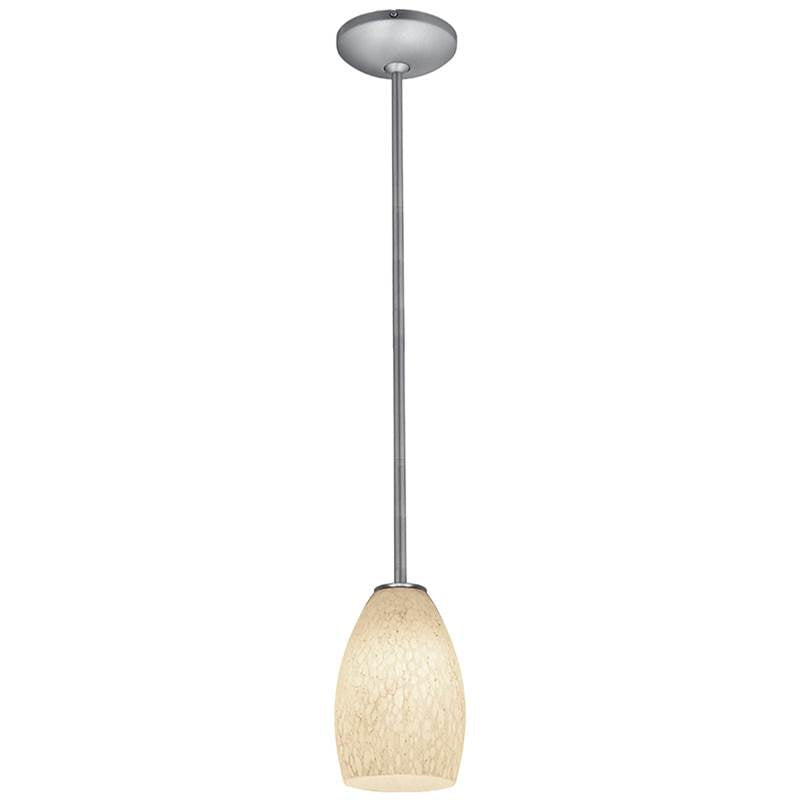 Access Lighting 28012-1R-BS/WHST Brushed Steel Pendant Image 1
