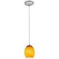 Access Lighting 28023-1C-BS/AMBFB Brushed Steel Pendant Image 1
