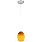 Access Lighting 28023-1C-BS/AMBFB Brushed Steel Pendant Image 3