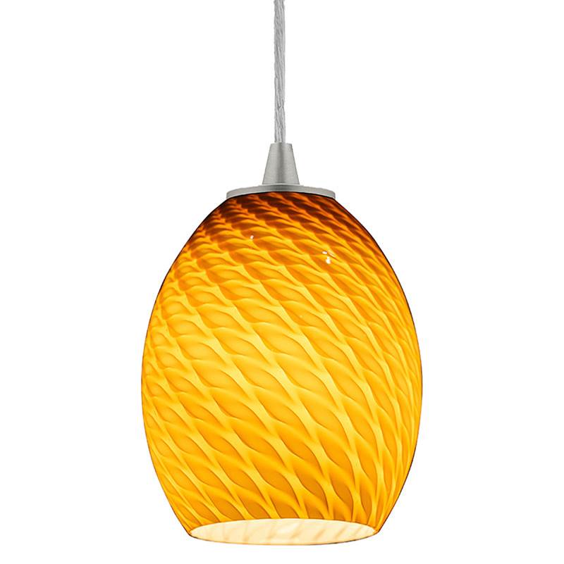 Access Lighting 28023-3C-BS/AMBFB Brushed Steel Led Pendant Image 3