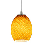 Access Lighting 28023-3C-BS/AMBFB Brushed Steel Led Pendant Image 3